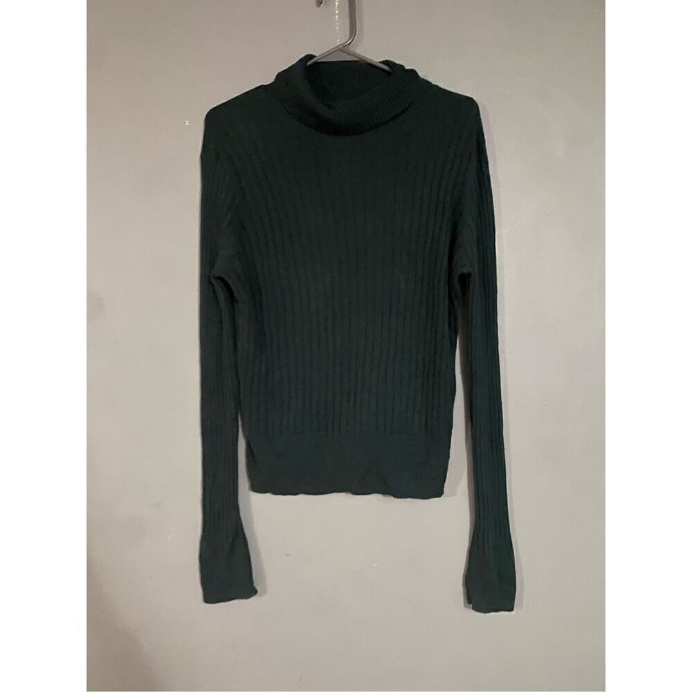 Aeropostale Green Knit Ribbed Long Sleeve Cowl Neck Sweater Size XL
